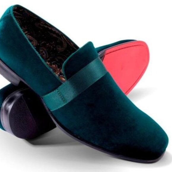 MONTIQUE Other - MONTIQUE Men's Solid Velvet EMERALD Fashion Slip-On Shoes                   S91